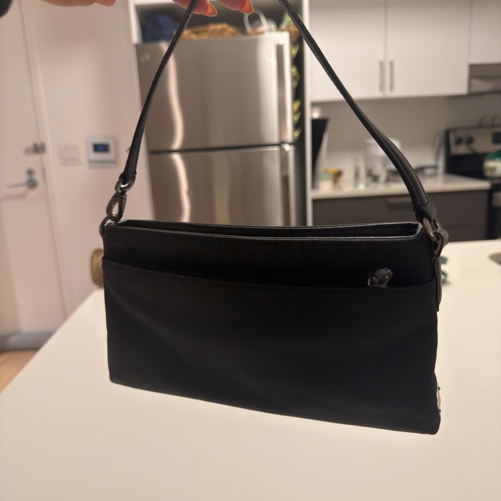 VINTAGE Coach Black Strap with Silver Hardware